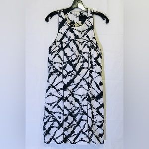Cynthia Rowley Sleeveless Racerback Linen Dress Tie-dye Print - Size 6